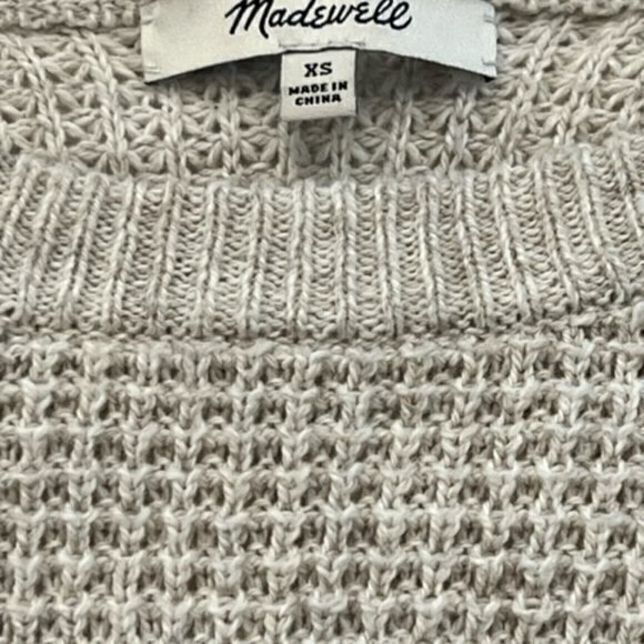 Madewell Women’s‎ Knit Pullover Sweater Drawstring Hem Crew Neck TRENDY Boho XS - Picture 9 of 10